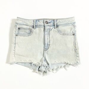 America Eagle | Light-Wash Denim Ne(x)t Level Stretch Super Hi-Rise Shortie Sz 8